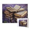 BEAROWL Vintage Adult Wooden Jigsaw Puzzle, 500 PcsOpen Pages, Old Novels & Lavender FieldEntertainment Games for Adults to Kill Time During for Friends and Family view 4