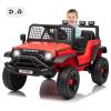 12V Ride on Car for 3+, Kids Electric Vehicles with Remote Control Riding Toy Extra Wide Seat and Legroom for Toddlers with Safety Belt, 3 Speeds, LED Light, Music, USB for Children 3-6 Years,Red view 1