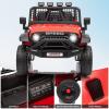 12V Ride on Car for 3+, Kids Electric Vehicles with Remote Control Riding Toy Extra Wide Seat and Legroom for Toddlers with Safety Belt, 3 Speeds, LED Light, Music, USB for Children 3-6 Years,Red view 2