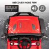 12V Ride on Car for 3+, Kids Electric Vehicles with Remote Control Riding Toy Extra Wide Seat and Legroom for Toddlers with Safety Belt, 3 Speeds, LED Light, Music, USB for Children 3-6 Years,Red view 4