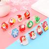 LEIQI 50pieces Silicone Rings Party with Pattern Santa Design Retro Rings for Kids view 4