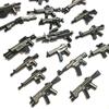 HIMIRICH Military Weapons Pack Accessories Kits Toys, Army Equipment Gear WW2 Guns for Boys 6+, Compatible with Mini Figure of Major Brand(Two-Tone Weapon Pack-Silver Black) view 4