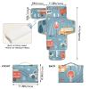 Kigai Cartoon Vehicles Portable Diaper Changing Pad, Foldable Travel Diaper Changing Pad with Built-in Pillow, Waterproof Baby Changing Mat for Newborn, Infant view 4