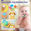 AZEN 16 Pack Baby Rattles Teething Toys 3-6 Months, Baby Toys 0-6 Months, Newborn Infant Toys 6-12 Months, Essentials Must Haves Wrist Socks Toddler Stocking Stuffers Christmas Gifts (Bright) view 3