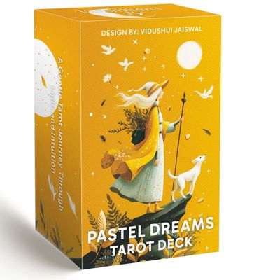EMPATHSOUL Pastel Dreams Tarot Deck, Tarot Cards for Beginners, 78 Soft Pastel Tarot Cards with General Guidebook, Gentle Intuitive Art, Reading Witchcraft Divination Tool