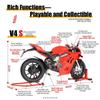 1/6 Scale Alloy Dynamic Motorcycle Model -Immersive Light and Sound Effects, Dynamic Mechanical Replication, Gift for Enthusiasts (Red) view 2
