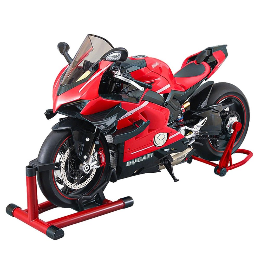 1/7 Alloy Dynamic Motorcycle Model, Alloy Diecast Simulated Motorbike, V4 Top Edition with Ignition System and Smoke Spray