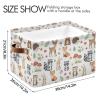 Emelivor Cute Animals Storage Basket Bins Foldable Baskets Organization with Handles Laundry Hamper for Bedroom Office Clothes Pet Living Room,2 pcs view 3