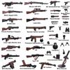 HIMIRICH Military Weapons Pack, Military Toy Gun Set for Classic Building Blocks, 40 Pieces WW2 Army Accessory Combination, Compatible with Major Brands, Brownish-Black view 2