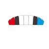 Radio Control Model Paraglider Parachute Canopy Wingspan 81cm Paragliding Head for Hobbys Outdoor Stunt Glider Flying(1PC 81cm NO.2) view 1