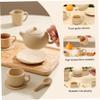 hhhlsl 15Pcs/Set Kids Tea Party Set Safe Silicone Heat Proof Pretend Play Toys Include Teapot/Coasters/Teacups/Spoons Shockproof Play Tea for Girls Boys view 4