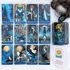 DPEHAKMK Azure Arcana Tarot Deck, 78 Tarot Cards with General Guidebook, Artistic Blue and Gold Fantasy Tarot Card for Beginners, Reading Witchcraft Divination Tool view 2
