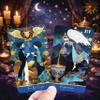 DPEHAKMK Azure Arcana Tarot Deck, 78 Tarot Cards with General Guidebook, Artistic Blue and Gold Fantasy Tarot Card for Beginners, Reading Witchcraft Divination Tool view 3