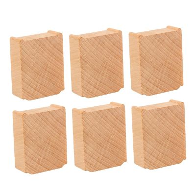 DYNWAVE 6Pcs Train Track Support Blocks Wooden Birthday Gift Elevated for Boys Imaginative Play Track Accessories Bridge Piers