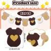 12Pcs Baby Shower Paper Banners, Baby Clothes Banner for Gender Reveal Decorations(White Brown) view 2