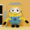 (2 Pack) 8" Minions Stuffed Animals Plush Toys (Bob) + Travel Neck Pillow with Eye Mask for Airplane Car and Home view 2