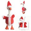 Baoblaze Desk Goose Outfit Desk Key Holder Decor Easy to Use Cute Goose Sculpture Clothing for Outdoor Lawn, Santa Shape view 2