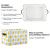 Emelivor Yellow Duck White Storage Basket Bins Collapsible Storage Bins with Handles Laundry Baskets for Bedroom Office Clothes Pet Living Room,2 pcs view 2