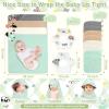 14 Pcs Baby Towels Washcloths and Baby Bibs Set, 4 Pcs 32x32 Hooded Bath Towel, 8 Pcs Baby Washcloths and 2 Pcs Cotton Baby Bibs for Newborns, Toddlers and Kids, Soft Baby Towel Set for Boys and Girls view 3