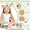 14 Pcs Baby Towels Washcloths and Baby Bibs Set, 4 Pcs 32x32 Hooded Bath Towel, 8 Pcs Baby Washcloths and 2 Pcs Cotton Baby Bibs for Newborns, Toddlers and Kids, Soft Baby Towel Set for Boys and Girls view 4