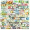 100 Different World Souvenir Notes - 50 Countries - Decorative Paper Money Collection - Not Legal Tender - Aged Style view 2
