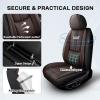 QUFEI Car Seat Covers for Forte Koup,for Kia Forte Koup 2010-2016,Leather Front Seat Covers,Airbag-Compatible Car Seat Protectors,Waterproof Seat Cover for Cars(Black+Coffee,2PCS/with Pillows) view 2