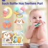 AZEN 16 Pack Baby Rattles Teething Toys 3-6 Months, Baby Toys 0-6 Months, Newborn Infant Toys 6-12 Months, Essentials Must Haves Wrist Socks Toddler Stocking Stuffers Valentines Gifts (Pink) view 3