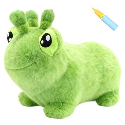 INPANY Bouncy Horse, Frog Hopper Toys, Toddler Ultra Thick Plush Bouncing Animal, Kids Inflatable Ride on Rubber Bouncer, Outdoor Indoor Cute Birthday Gift for 2 3 4 Yr Boy Girl