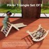 LINKHOO Pikler Triangle Set of 3, Wooden Montessori Climbing Set for Toddlers Ages 2-6, Indoor Jungle Gyms with Arch, Ramp and Ladder, Natural view 2