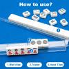 4 Pcs Mahjong Racks with Pushers, 2026 New Upgraded Detachable Clear Acrylic American Majiang Tile Racks, Modern American Mahjong Tile Racks with Built-in Pushers view 3