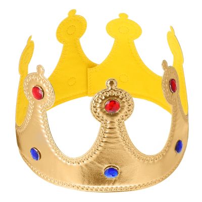 22" Golden King Crown Luxurious Prince Princess Queen and Kings Crowns, Adjustable Birthday Diadem Hat Dress-Up Set Royal Medieval Cosplay Birthday Party Prom Accessory Supplies Headwear Photo Props