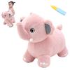 INPANY Bouncy Horse, Elephant Hopper Toys, Toddler Plush Bouncing Animal, Kids Inflatable Ride on Rubber Bouncer, Outdoor Birthday Gift for 2 3 4 Yr Boy Girl, Pink view 1