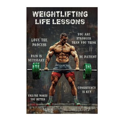 1000 Pieces Wooden Jigsaw Puzzle Inspirational Weightlifting Life Lesson Intellectual Decompressing Stress Relief Therapy Educational Game Collectibles DIY Toys for Family Friends 29.5x19.7 Inch