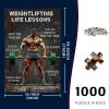 1000 Pieces Wooden Jigsaw Puzzle Inspirational Weightlifting Life Lesson Intellectual Decompressing Stress Relief Therapy Educational Game Collectibles DIY Toys for Family Friends 29.5x19.7 Inch view 2