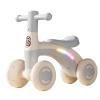 Balance Bike with 4 Wheels Scratch-Resistant Indoor Outdoor Toddler Riding Toy with Steering Limit(Grey) view 1