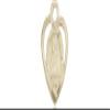 14kt Gold XS Pendant on a 13 inch 14kt Gold Light Rope Chain. view 2