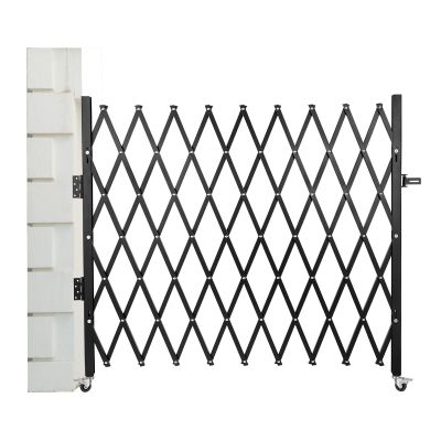 YJEUZCD Folding Security Gate, Industrial Retractable Barricade Scissor Door, Schools Traffic Barricade, Warehouse Accordion Gate with Casters(80x100cm/31.5x39.4in)