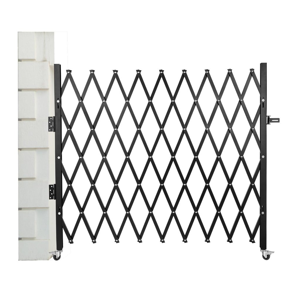 YJEUZCD Folding Security Gate, Industrial Retractable Barricade Scissor Door, Schools Traffic Barricade, Warehouse Accordion Gate with Casters(80x100cm/31.5x39.4in)