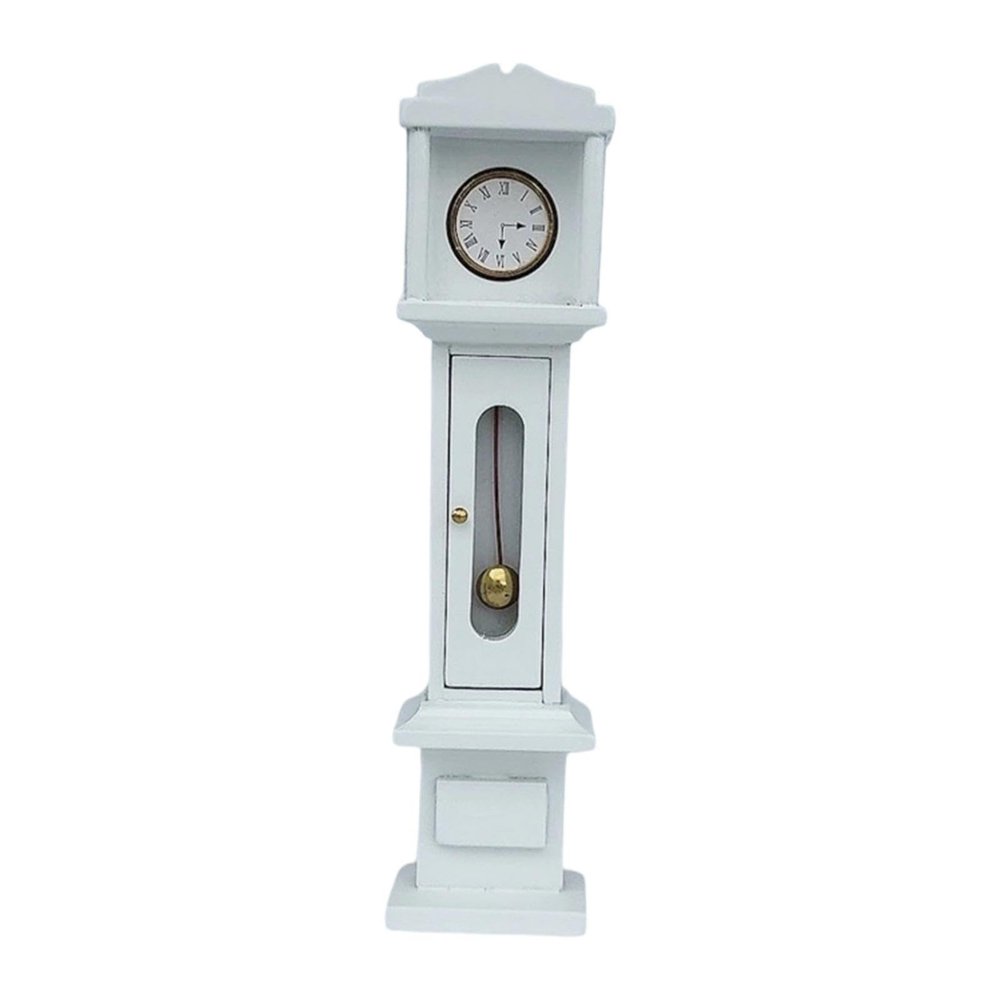 1:12 Dollhouse Grandfather Clock Dollhouse Furniture Simulation Gift Scene Decor Doll House Decoration Miniature Floor Clock
