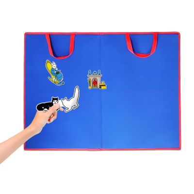 Ai fsem Large Felt Flannel Board Portable Double-Sided Foldable Felt Story Boards for Toddlers Storytelling Learning ActivitiesTeacher Supplies