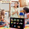 Ai fsem Large Felt Flannel Board Portable Double-Sided Foldable Felt Story Boards for Toddlers Storytelling Learning ActivitiesTeacher Supplies view 3