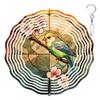 Bird Perches on a Branch Spinner Windchime 3D Metal Sculpture Wind Spinner Hanging for Outdoor Garden Patio Yard Decoration 10x10inch view 1
