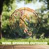 Bird Perches on a Branch Spinner Windchime 3D Metal Sculpture Wind Spinner Hanging for Outdoor Garden Patio Yard Decoration 10x10inch view 4