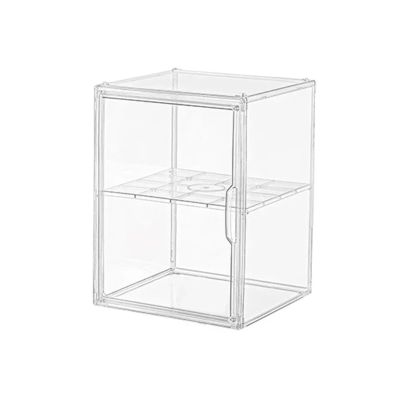 QLKJZML Large Capacity Storage Box Organizer for Figures Acrylic Box Clear Blind Box Showcase Makeup Organizer for Bag Display Dustproof(XL(27x36x25.5cm),2pcs)