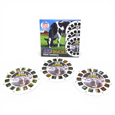 WARM FUZZY Toys Farm Reels for Viewfinder 3 Slides with 21 HD 3D Images, Farm Life Refill Discs for Kids & Adults, Retro Classic Educational Toy Accessory
