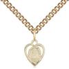 14kt Gold XS Pendant on a 18 inch Gold Filled Heavy Curb Chain. view 1