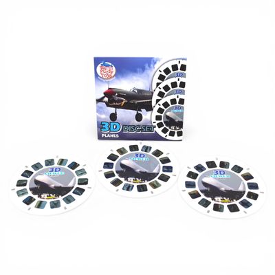 Planes Viewfinder Reels 3D Aviation Slides with 21 HD Images, Kids Gift