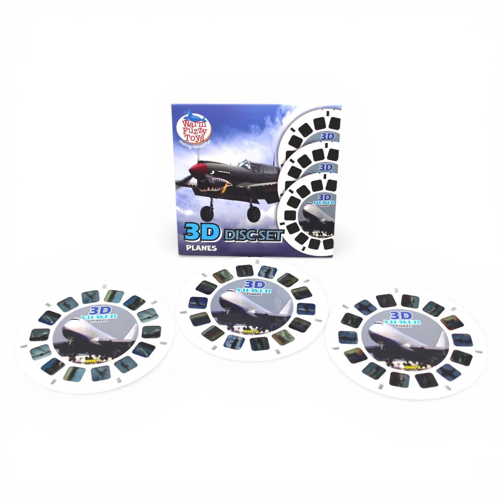 Planes Viewfinder Reels 3D Aviation Slides with 21 HD Images, Kids Gift
