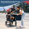 WONDERFOLD W4 Luxe Pro Special Edition Superman Stroller Wagon (4 Seater) - Collapsible Wagon Stroller with Seats with 5-Point Harnesses, Easy Access Zipper Door, and Removable Sun Canopy view 4
