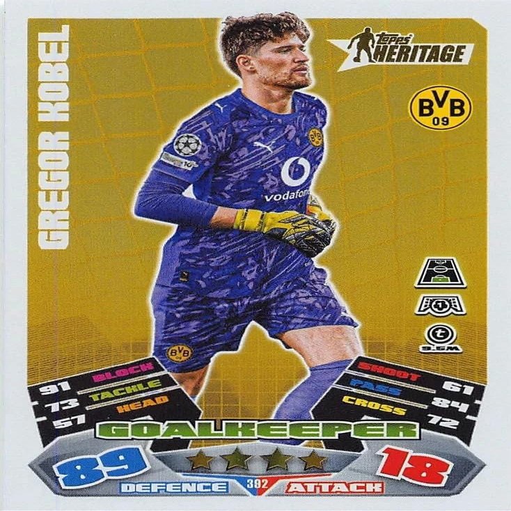 Match Attax 2025 2026 Gregor Kobel Heritage Trading Card